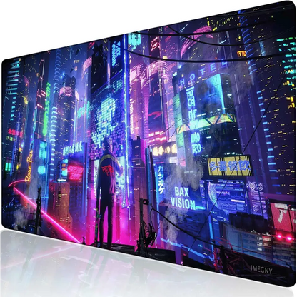 Extended Gaming Mouse Pad – Large Waterproof Mat with Stitched Edges & Non-Slip Rubber Base Mousepad