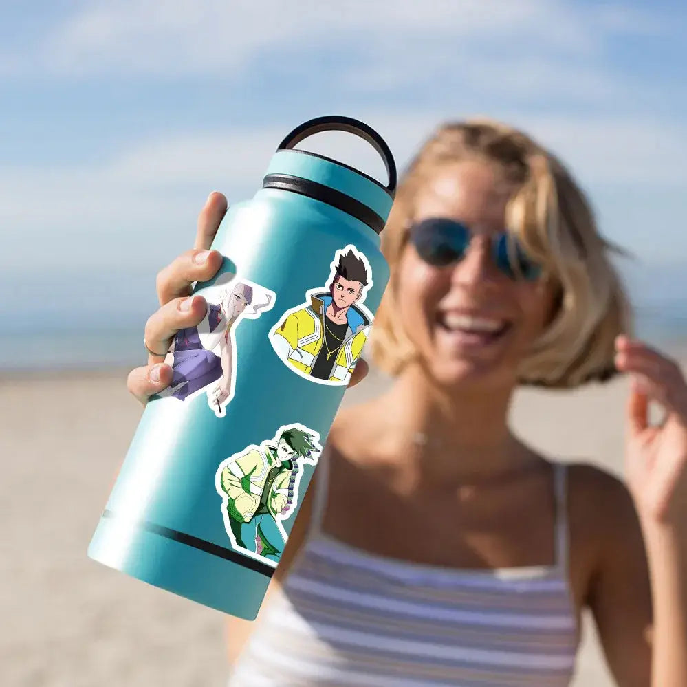 Cyberpunk Edgerunners Stickers – 60PCS Durable Vinyl Decal Set for Laptops & Water Bottles Stickers