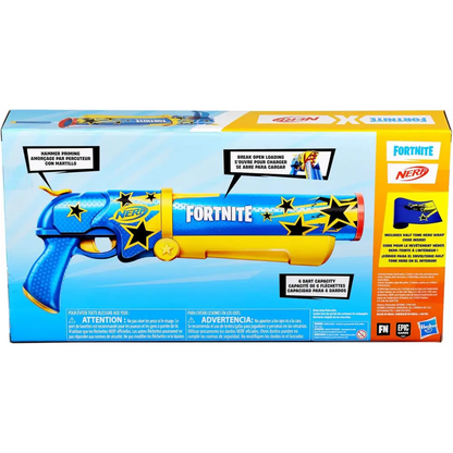 Nerf Fortnite Blaster – Half Tone Hero Wrap | Break Open Barrel, 12 Elite Darts Toy