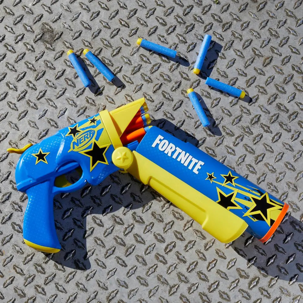 Nerf Fortnite Blaster – Half Tone Hero Wrap | Break Open Barrel, 12 Elite Darts Toy