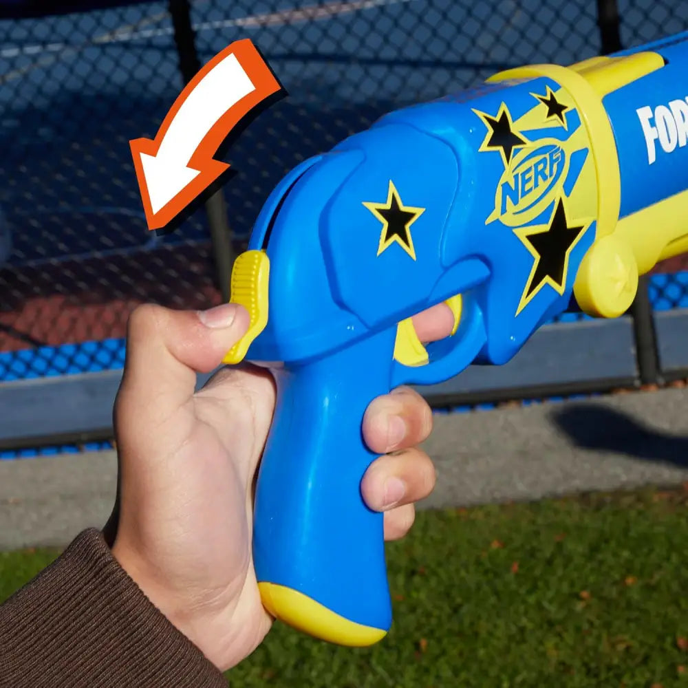 Nerf Fortnite Blaster – Half Tone Hero Wrap | Break Open Barrel, 12 Elite Darts Toy