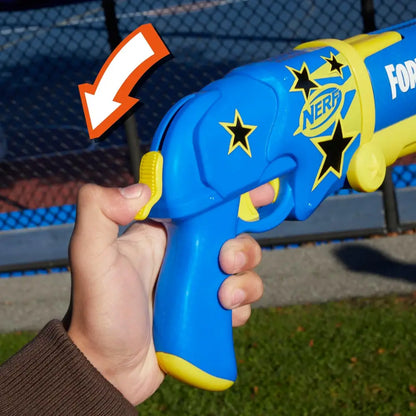 Nerf Fortnite Blaster – Half Tone Hero Wrap | Break Open Barrel, 12 Elite Darts Toy