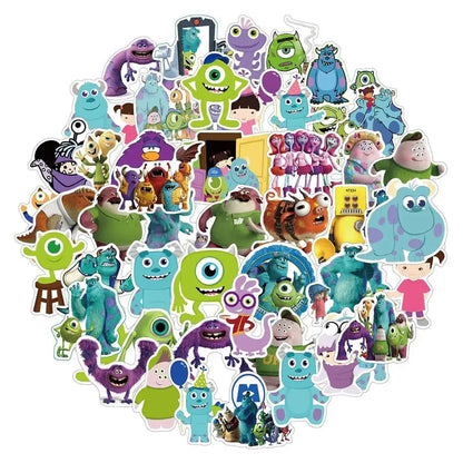 Monster Inc Stickers – Colorful Disney Sticker Pack | Durable Laptop Decals 10pcs Paper products