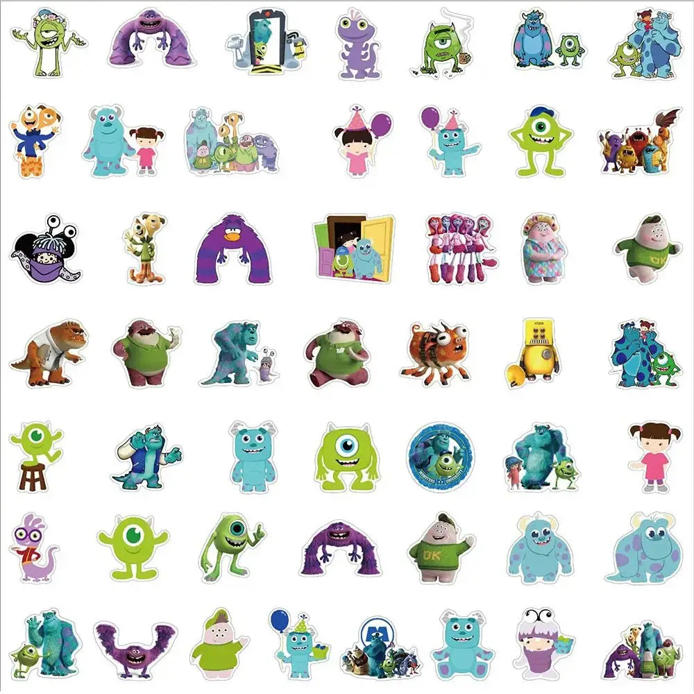 Monster Inc Stickers – Colorful Disney Sticker Pack | Durable Laptop Decals Paper products