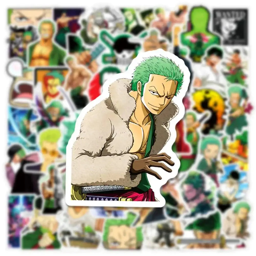 Zoro Anime Stickers – ONE PIECE Sticker Set With Cool Graffiti Decals Paper products
