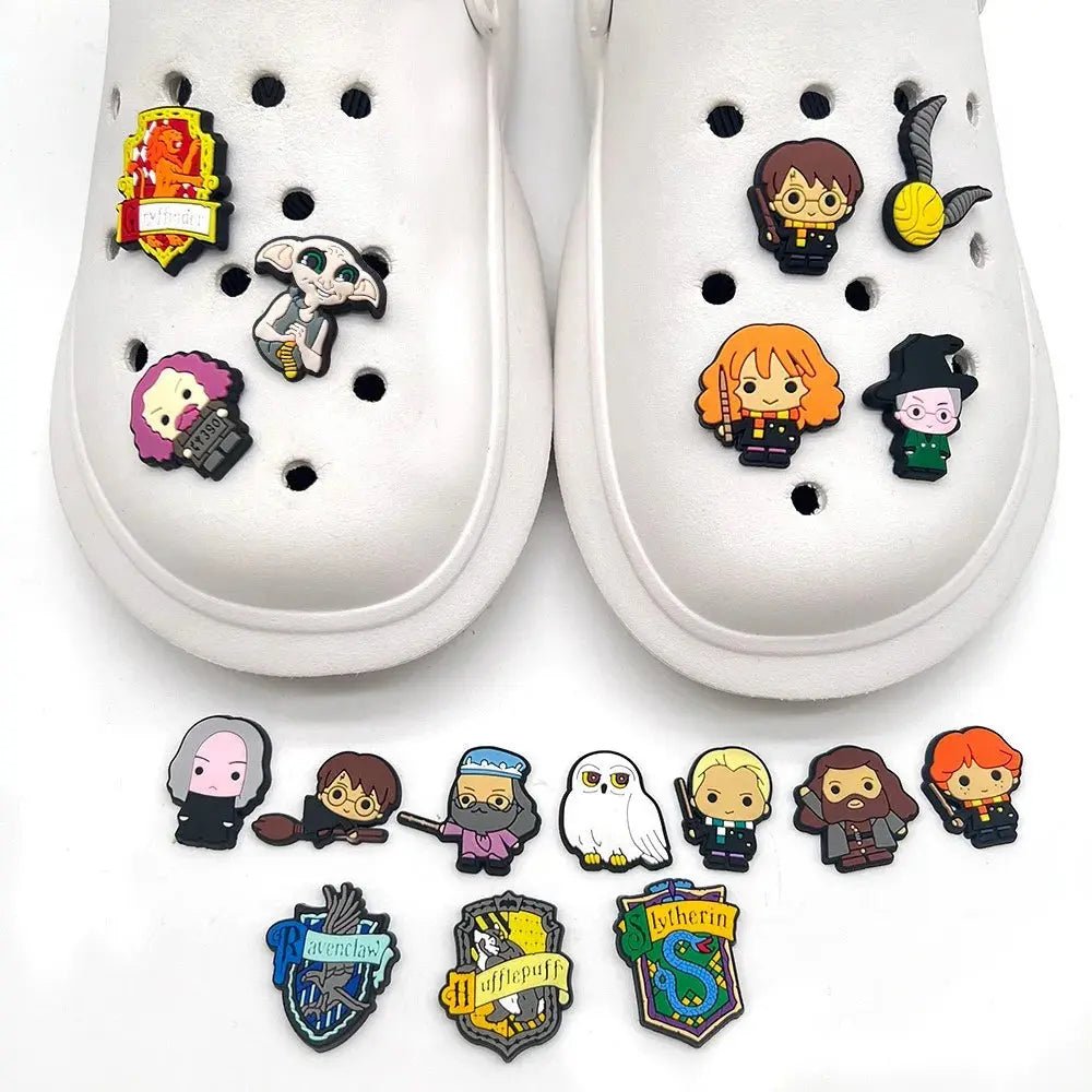 Harry Potter Shoe Charms - Anime Shoe Accessories for Boys - Sandals Garden Shoe Buckle - PVC DIY Wrist Strap Buckle - Gapo Goods - Accessories