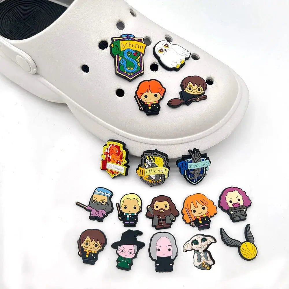 Harry Potter Shoe Charms - Anime Shoe Accessories for Boys - Sandals Garden Shoe Buckle - PVC DIY Wrist Strap Buckle - Gapo Goods - Accessories