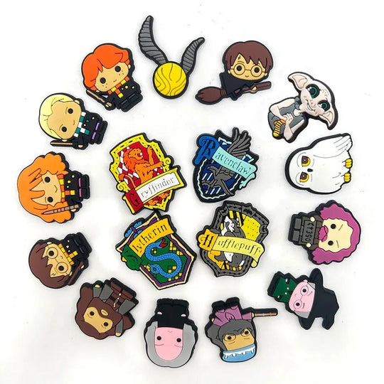 Harry Potter Shoe Charms - Anime Shoe Accessories for Boys - Sandals Garden Shoe Buckle - PVC DIY Wrist Strap Buckle - Gapo Goods - Accessories