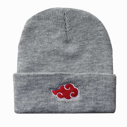 Hat Anime Akatsuki Naruto Red Cloud Embroidery Beanie - Gapo Goods - 