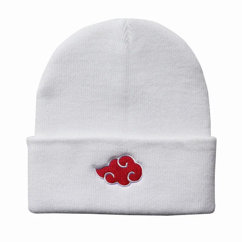 Hat Anime Akatsuki Naruto Red Cloud Embroidery Beanie - Gapo Goods - 