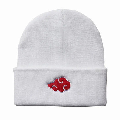 Hat Anime Akatsuki Naruto Red Cloud Embroidery Beanie - Gapo Goods - 