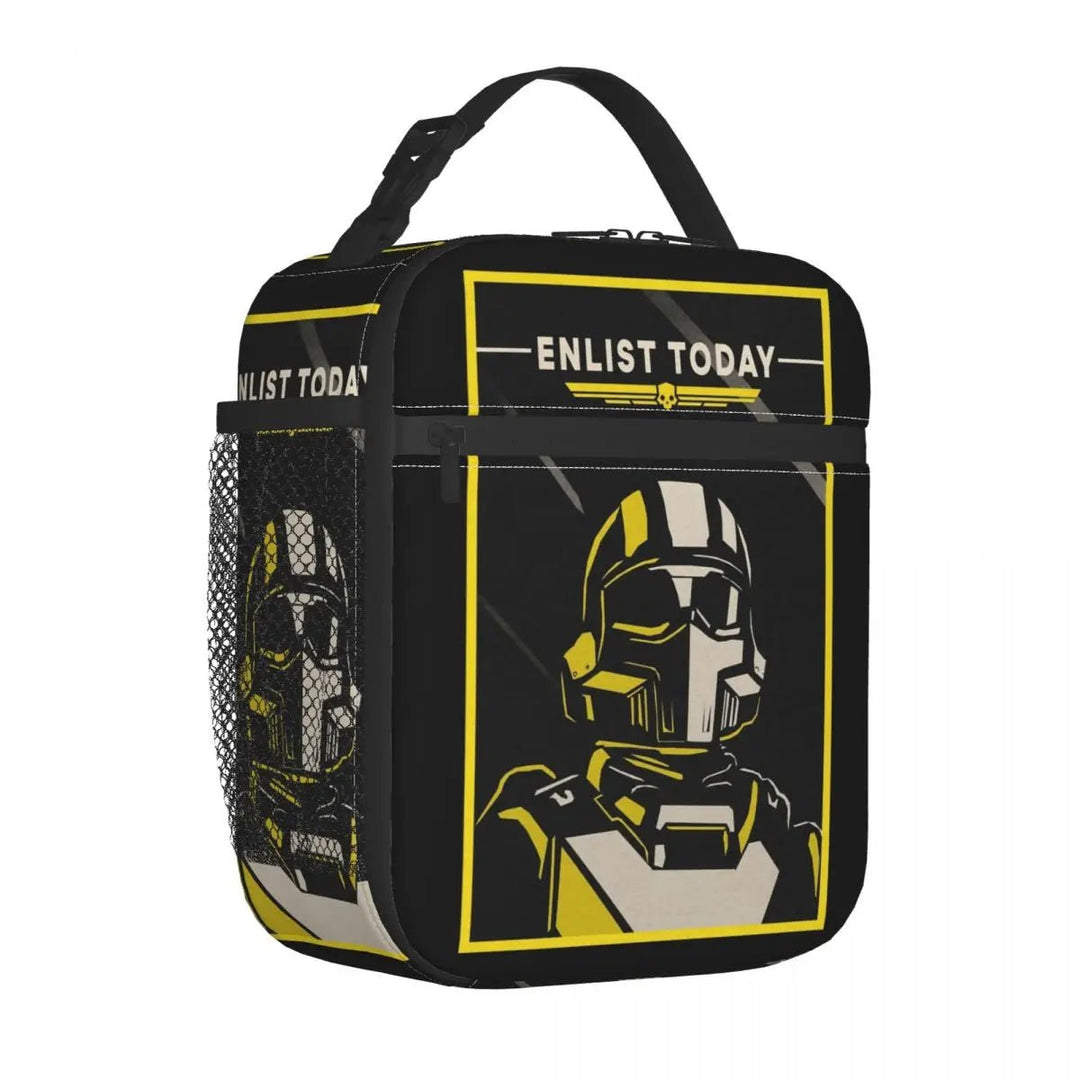 Helldivers Enlist Today: Get inspired with Propaganda - themed Insulated Lunch Bags - Gapo Goods - Backpack
