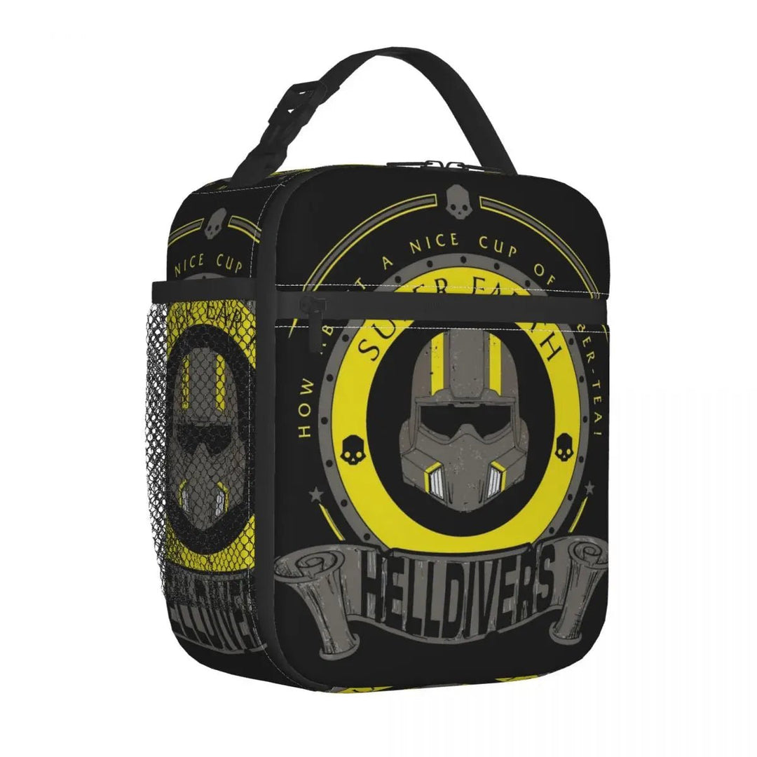 Helldivers Video Game Insulated Lunch Bag, Cooler Bag, Meal Container, Portable Lunch Box Tote, Food Handbag for Work and Outdoor Activities - Gapo Goods - Backpack