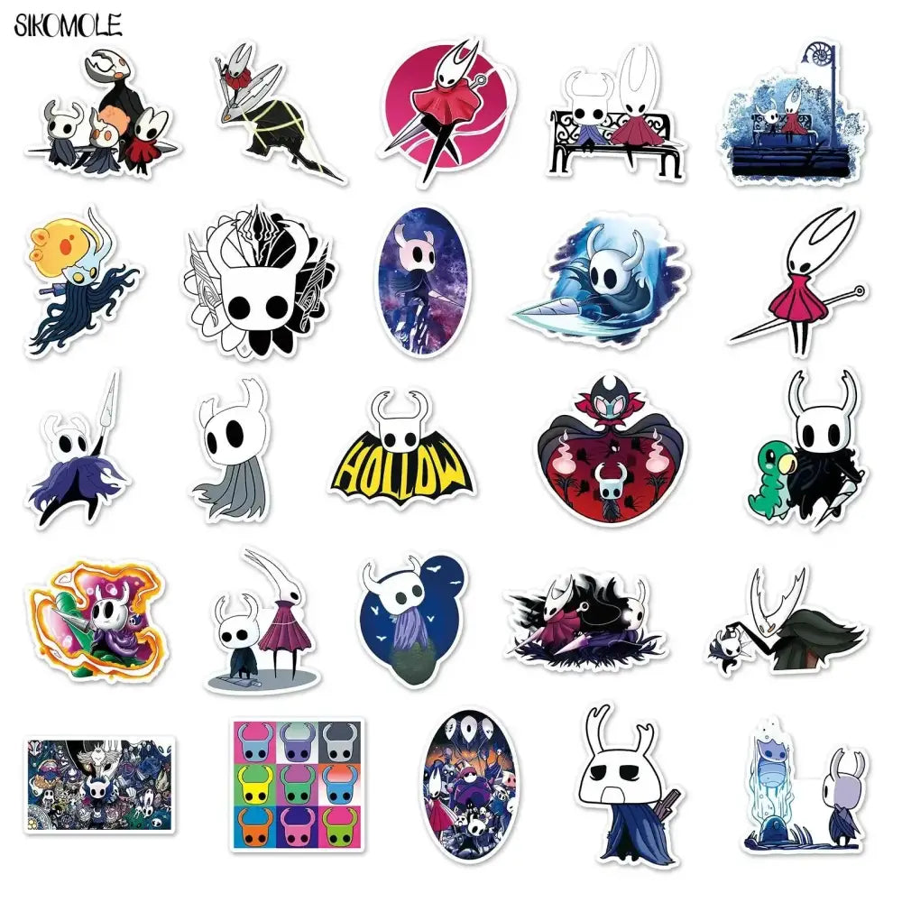 Hollow Knight Stickers - 50PCS Cartoon Game Set | Fun Gaming Decor Pack Stickers