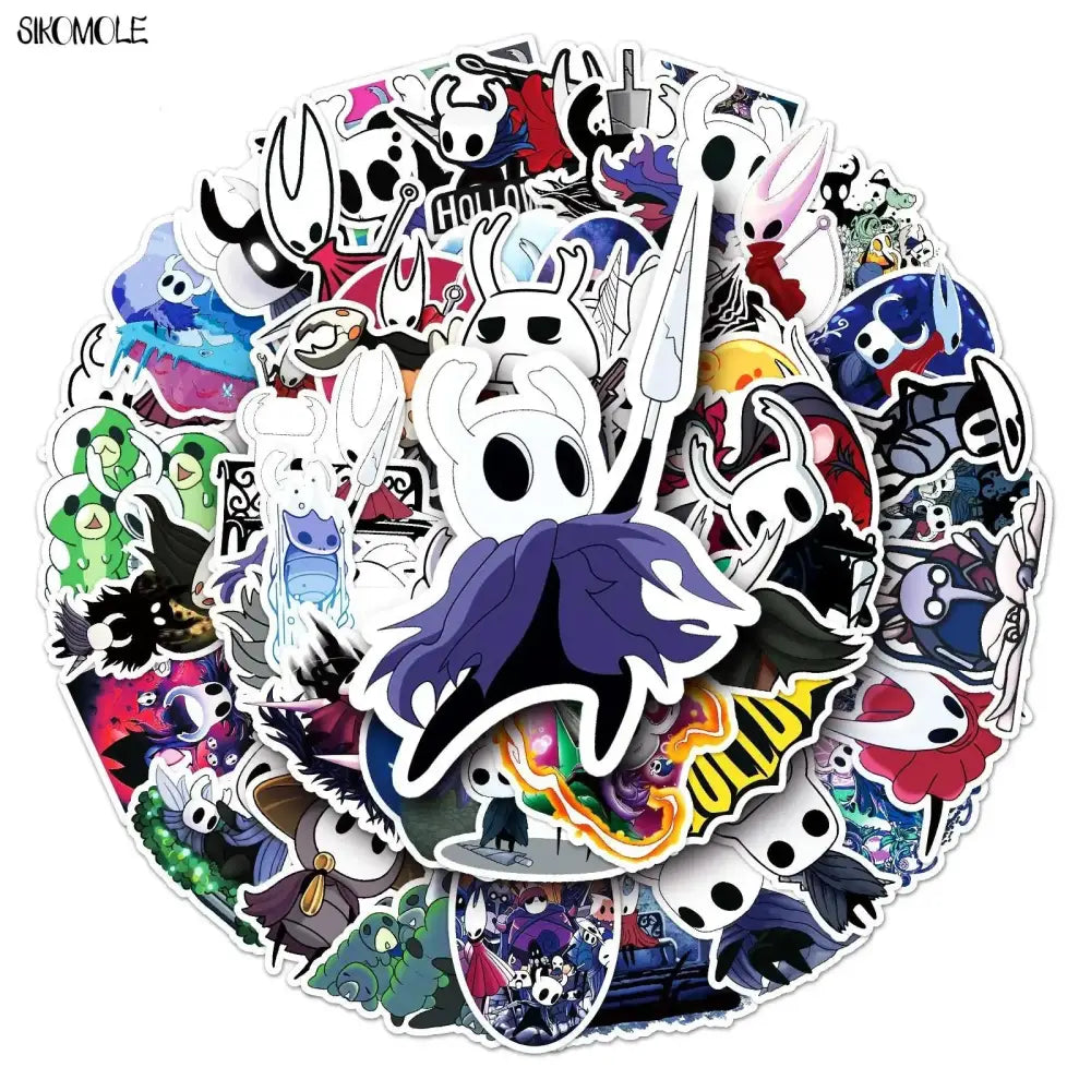 Hollow Knight Stickers - 50PCS Cartoon Game Set | Fun Gaming Decor Pack Stickers