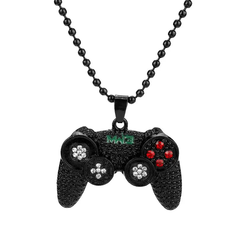 Hot Jewelry Game Controller Necklace Pendant Light Yellow Gold Color