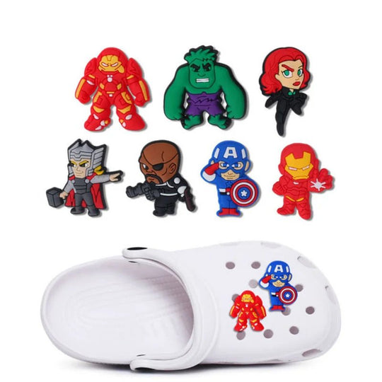 Hot Toys Avengers Iron Man Captain America Shoe Charms Sandal Shoe Decoration Accessories - Gapo Goods - Charms