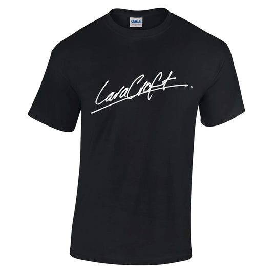 Iconic Lara Croft Signature Tshirt - Tomb Raider - Gapo Goods - 