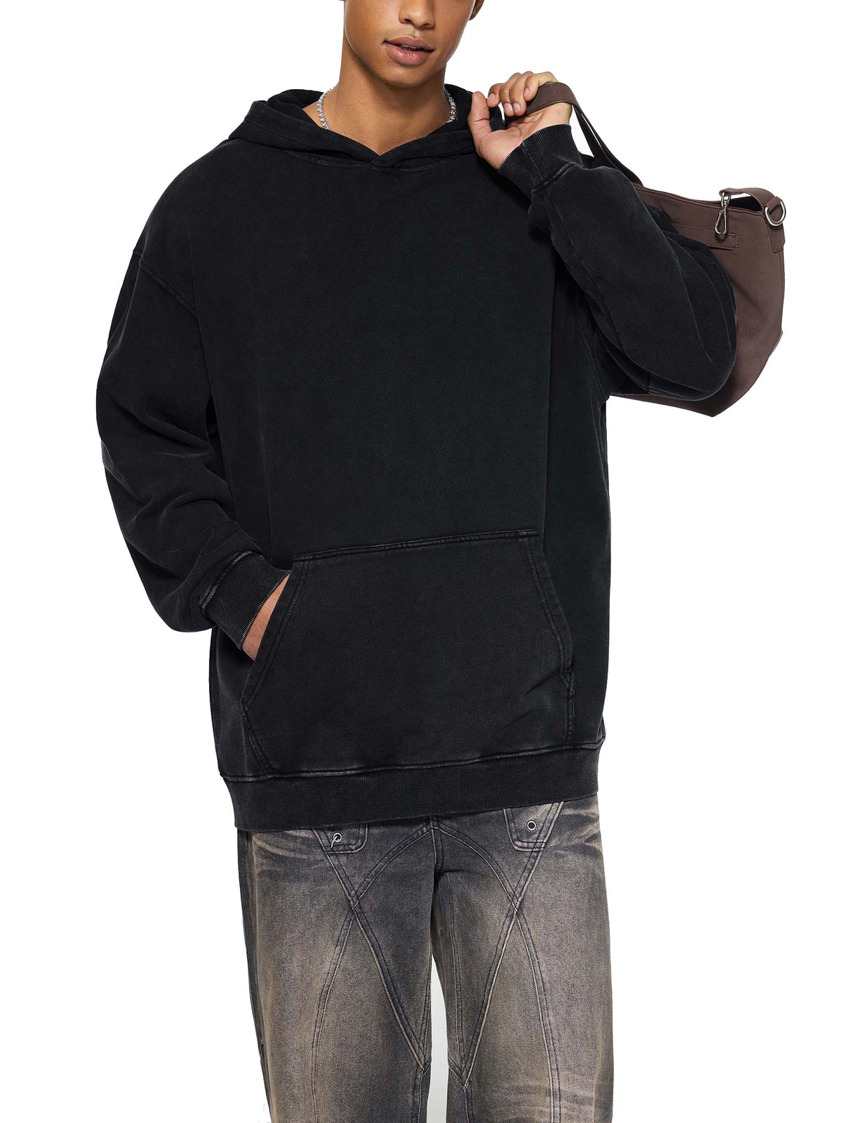 Heavyweight Washed Loose Cotton Extraction Hoodie