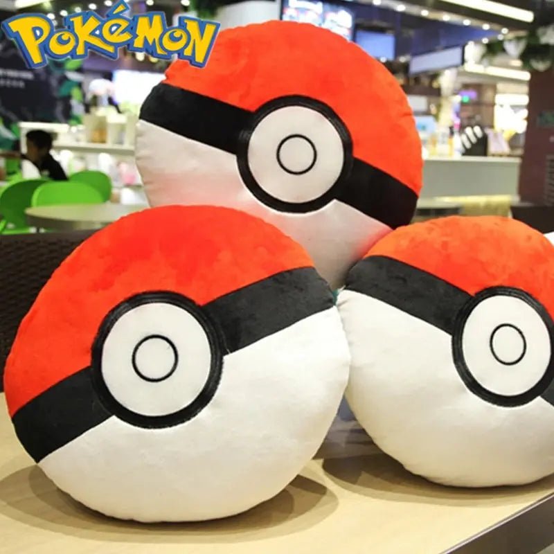 Kawaii Pokemon Pokeball Plush Toy Pillow - 28cm Soft Stuffed Doll Anime Room Car Cushion Decoration for Children - Cute Gift - Gapo Goods - Toys & Games