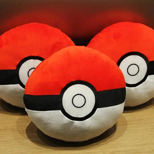 Kawaii Pokemon Pokeball Plush Toy Pillow - 28cm Soft Stuffed Doll Anime Room Car Cushion Decoration for Children - Cute Gift - Gapo Goods - Toys & Games