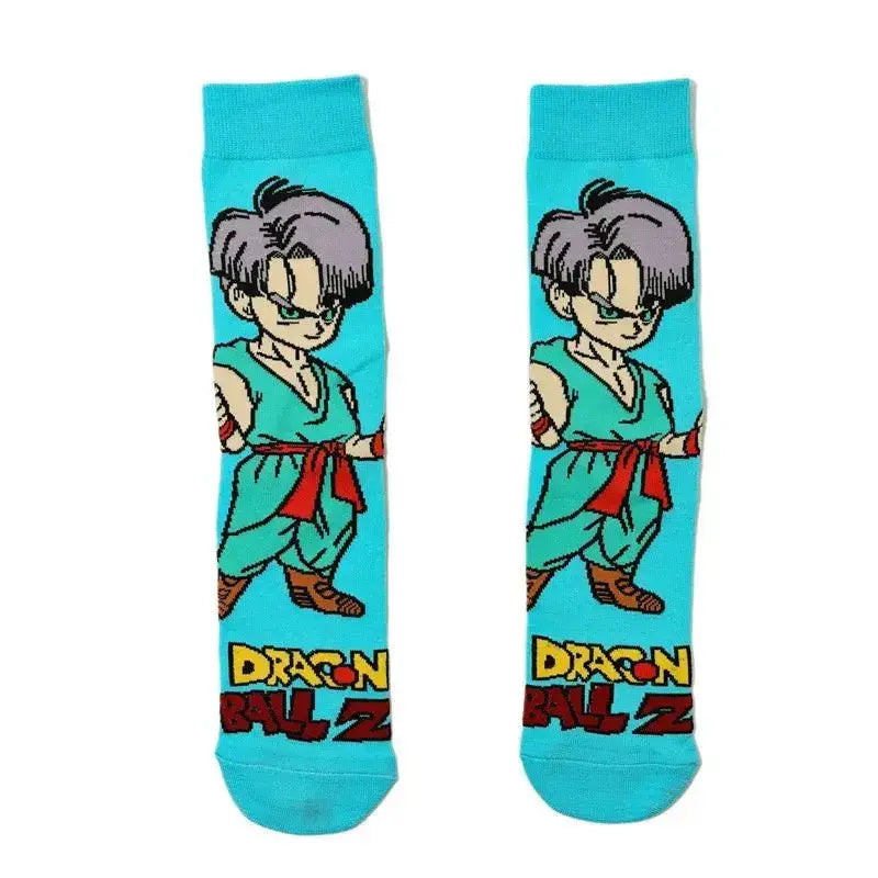 Dragon Ball Z Socks - Mens Cotton Anime Long Socks featuring Piccolo Vegeta Master Roshi and Torankusu Figures 01