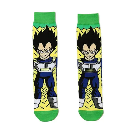 Dragon Ball Z Socks - Mens Cotton Anime Long Socks featuring Piccolo Vegeta Master Roshi and Torankusu Figures 04