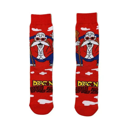 Dragon Ball Z Socks - Mens Cotton Anime Long Socks featuring Piccolo Vegeta Master Roshi and Torankusu Figures 06