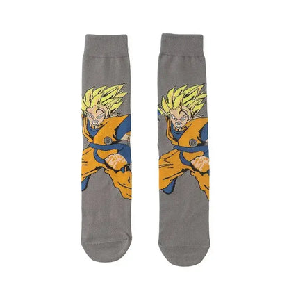 Dragon Ball Z Socks - Mens Cotton Anime Long Socks featuring Piccolo Vegeta Master Roshi and Torankusu Figures 07