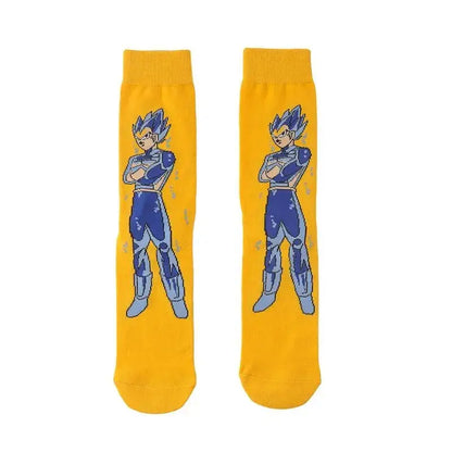Dragon Ball Z Socks - Mens Cotton Anime Long Socks featuring Piccolo Vegeta Master Roshi and Torankusu Figures 08