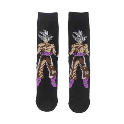 Dragon Ball Z Socks - Mens Cotton Anime Long Socks featuring Piccolo Vegeta Master Roshi and Torankusu Figures 09