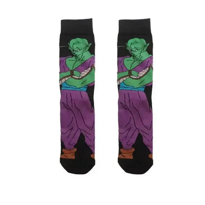 Dragon Ball Z Socks - Mens Cotton Anime Long Socks featuring Piccolo Vegeta Master Roshi and Torankusu Figures 18