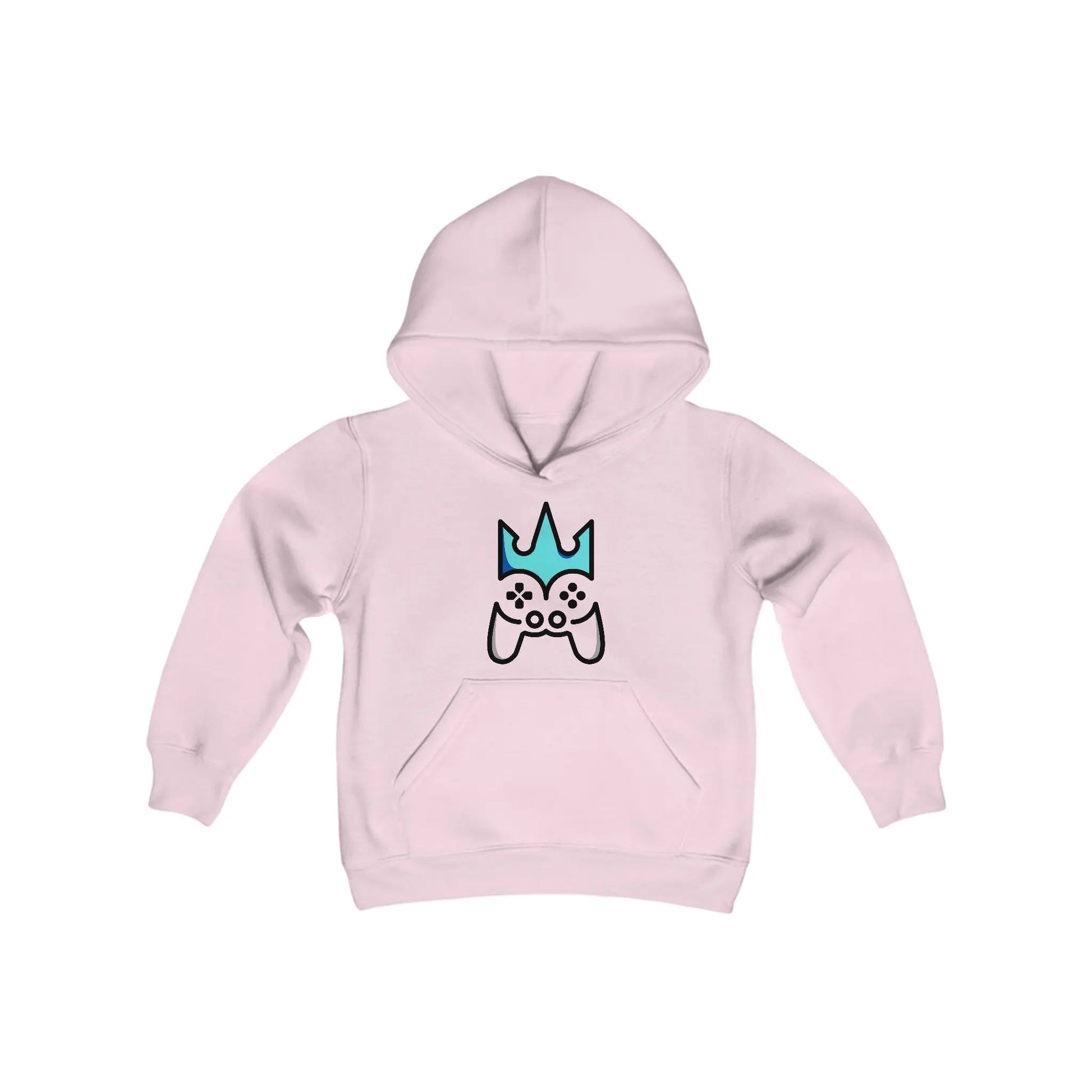 Youth Hooded Sweatshirt - Heavy Blend Hoodie With Kangaroo Pocket & Twill Taped Neck Light Pink