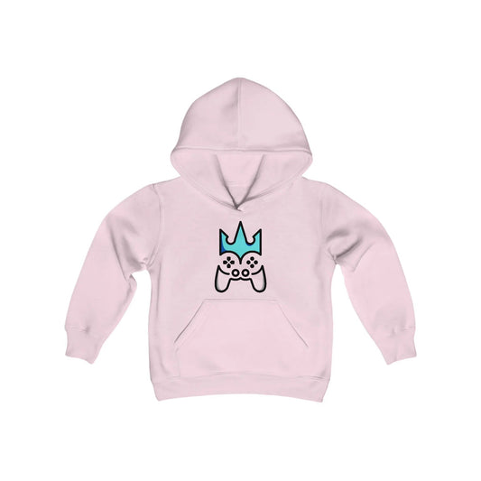 Youth Hooded Sweatshirt - Heavy Blend Hoodie With Kangaroo Pocket & Twill Taped Neck Light Pink