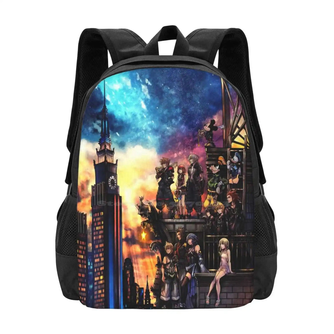 Kingdom Hearts 3 Cover Backpacks For School Teenagers Girls Travel Bags Kingdom Hearts Gamer Video Games - Gapo Goods - 