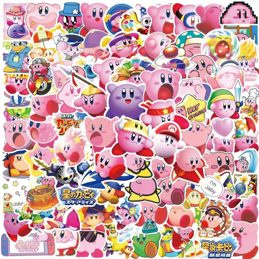 Kirbys Dreamland Delights Waterproof Sticker Pack for Fun and Durability 100PCS