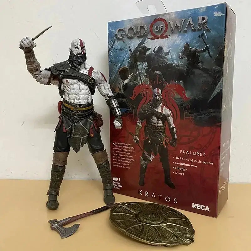 Kratos Action Figure – God of War Collectible | Ares Armor Movable PVC Toy