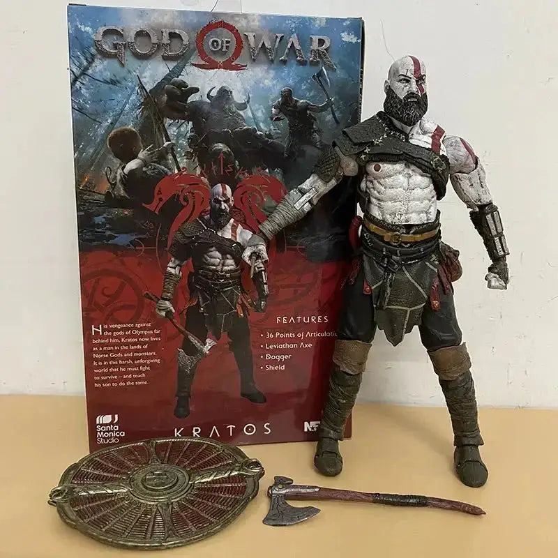 Kratos Action Figure – God of War Collectible | Ares Armor Movable PVC Toy