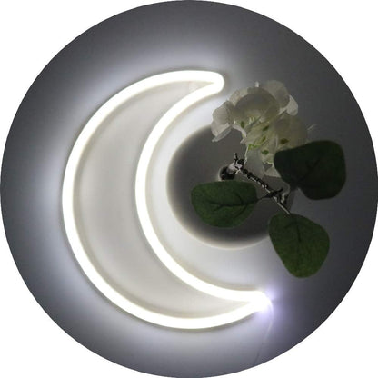 LED Pink Moon Neon Light, Cute Neon Moon Sign,Christmas Room Decor Battery or USB Powered 5V Art LED Decorative Lights Night Lights Indoor for Home, Bedroom, Office,Dorm,Party (Pink Moon) - Gapo Goods - 