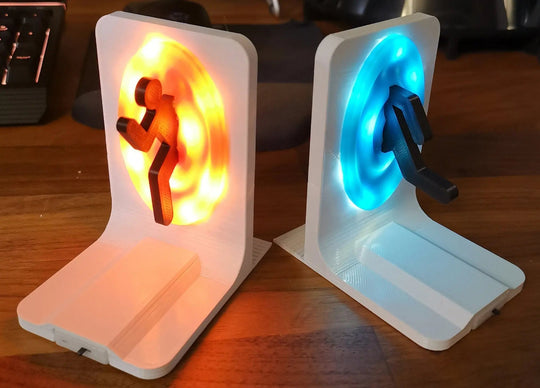 LED Portal Bookends - Light Up - Xbox PS4 PS5 Books Games Movies Stand Ornament - Gapo Goods - 