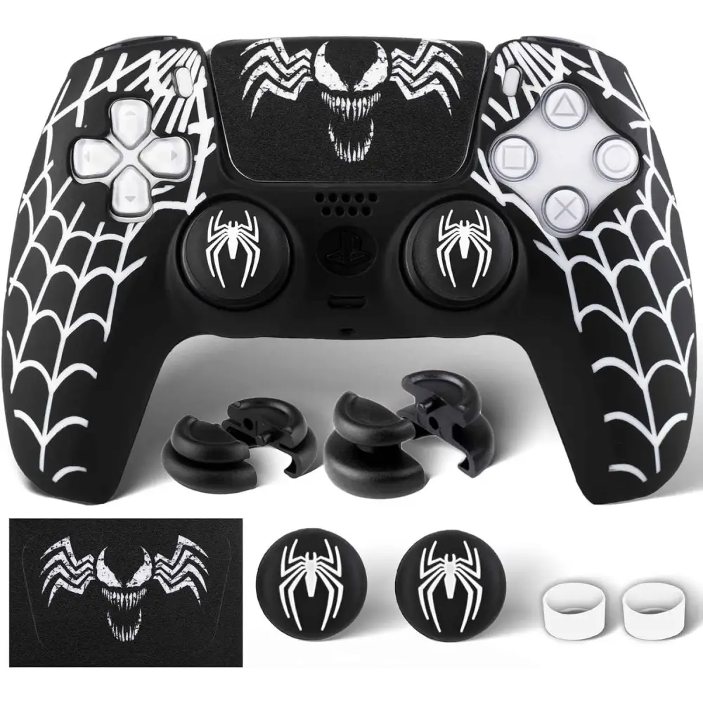PS5 Controller Skin - Silicone Cover Sticker & Extender Grips for Enhanced Grip Gaming Accessories