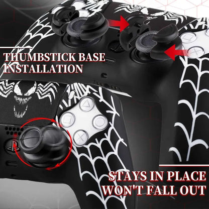 PS5 Controller Skin - Silicone Cover Sticker & Extender Grips for Enhanced Grip Gaming Accessories
