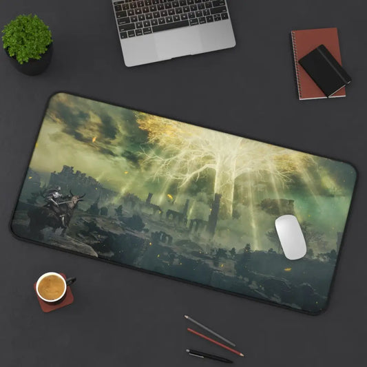 Gaming Desk Mat - Dark Fantasy RPG Design 16" × 32"