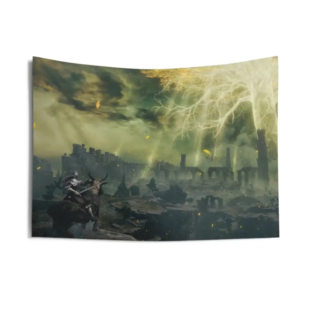Elden Ring Wall Tapestry – Erdtree Design Indoor Wall Tapestry for Gaming Room Decoration 36" × 26" Home Decor