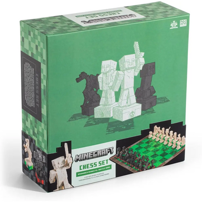 Minecraft Chess Set – Unique Wood Frame Board With Gaming Collectible Pieces Collectible