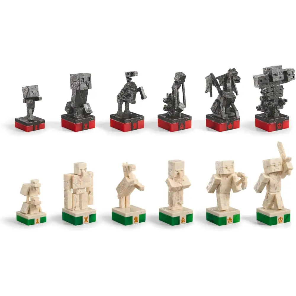 Minecraft Chess Set – Unique Wood Frame Board With Gaming Collectible Pieces Collectible