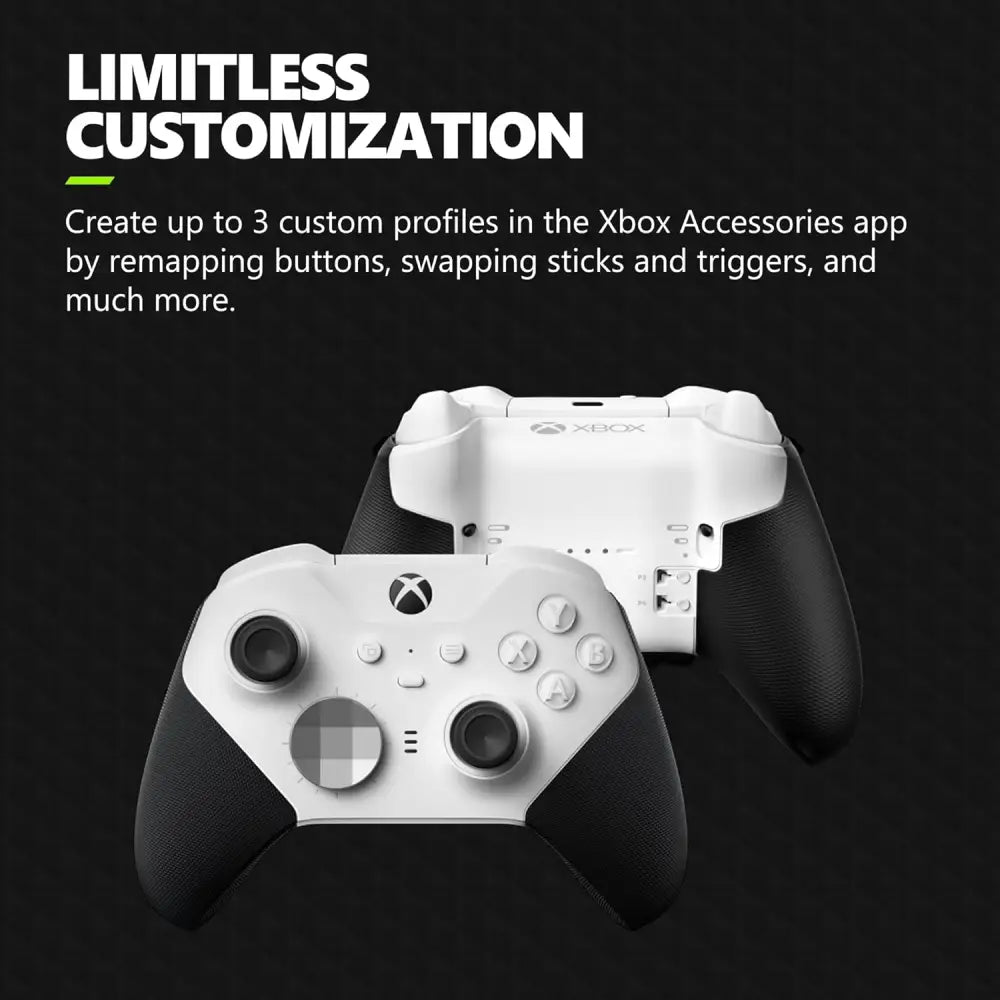 Xbox Elite Series 2 Controller – Wireless Gaming Controller with Adjustable Thumbsticks & Rechargeable Battery Gaming Accessories