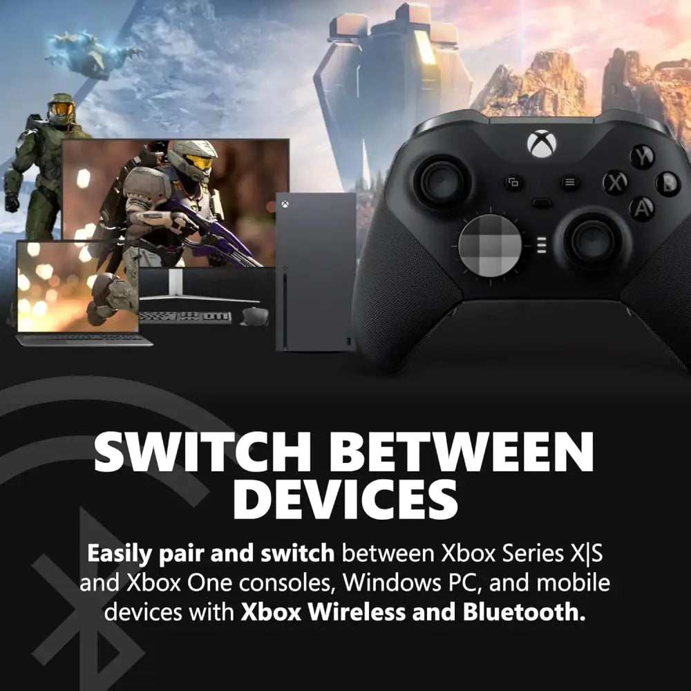 Xbox Elite Series 2 Controller – Wireless Gaming Controller with Adjustable Thumbsticks & Rechargeable Battery Gaming Accessories