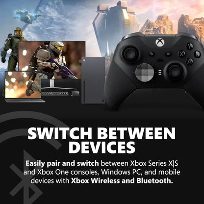 Xbox Elite Series 2 Controller – Wireless Gaming Controller with Adjustable Thumbsticks & Rechargeable Battery Gaming Accessories