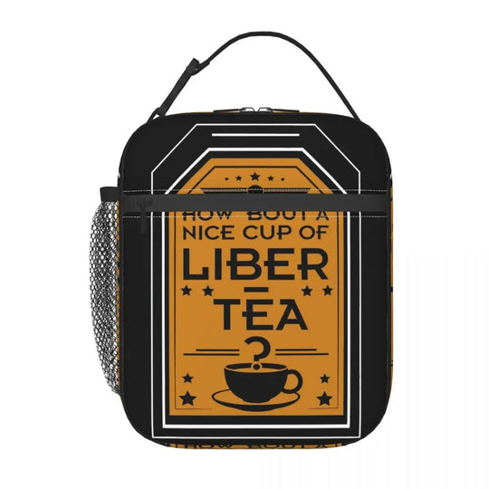 Liber - Tea Helldivers 2 Game Accessories: Insulated Lunch Bag for Travel, Food Storage Boxes, Portable Thermal Cooler, Bento Box - Gapo Goods - Backpack